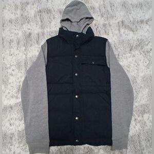 Abercrombie & Fitch Black and Gray Puffer Jacket